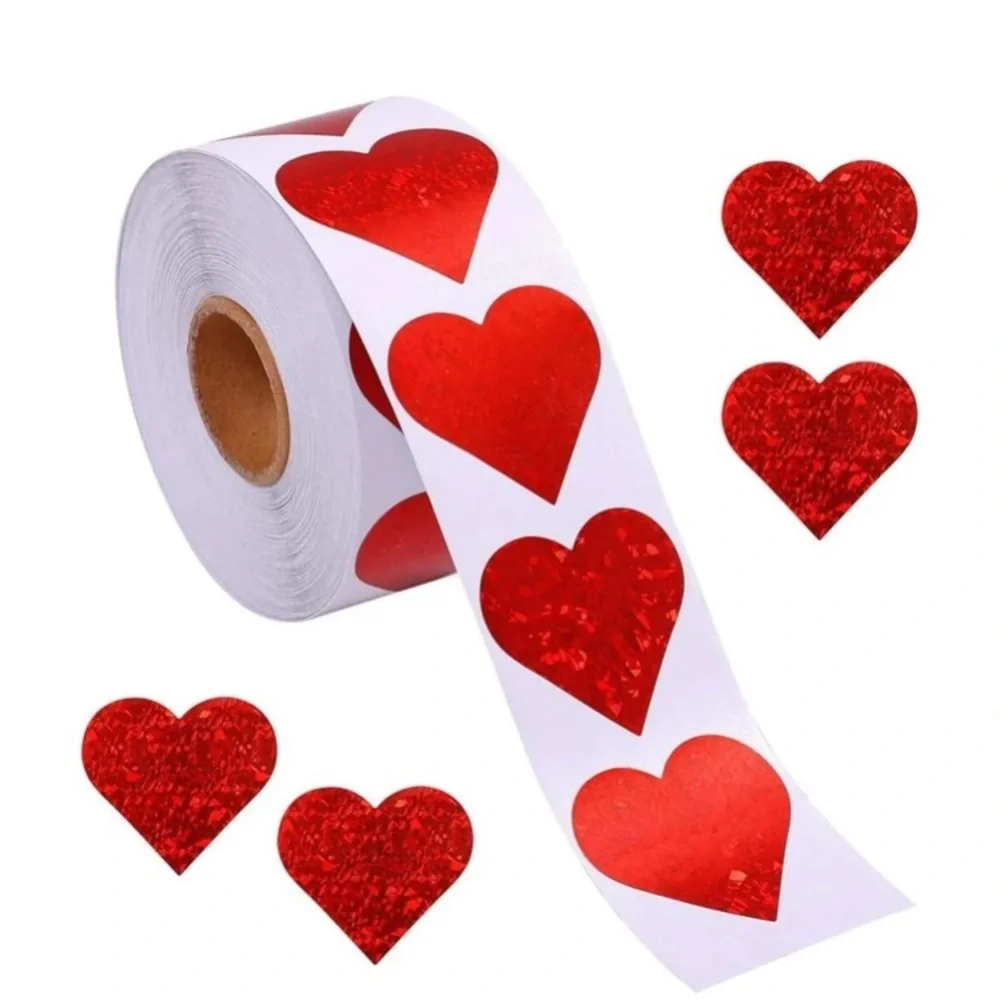 NWT Red Heart Sticker Roll of 500! - Picture 1 of 5